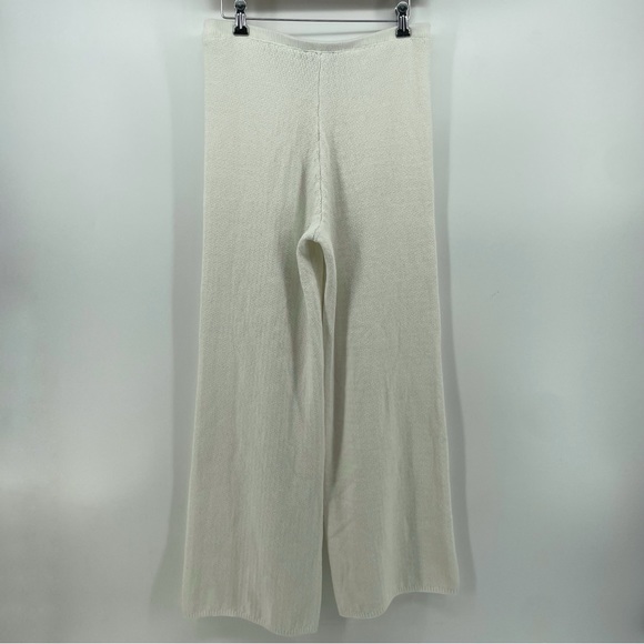 Lulu’s Wide Leg Pant White Knit L - Picture 4 of 8